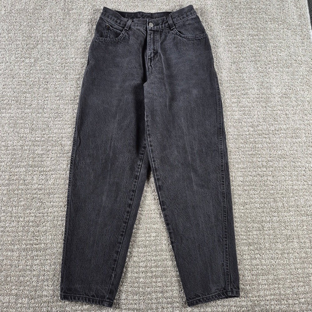 Vintage 90s Gitano Jeans Womens 26x26 6P Fade Black Denim High Rise Mom Tapered